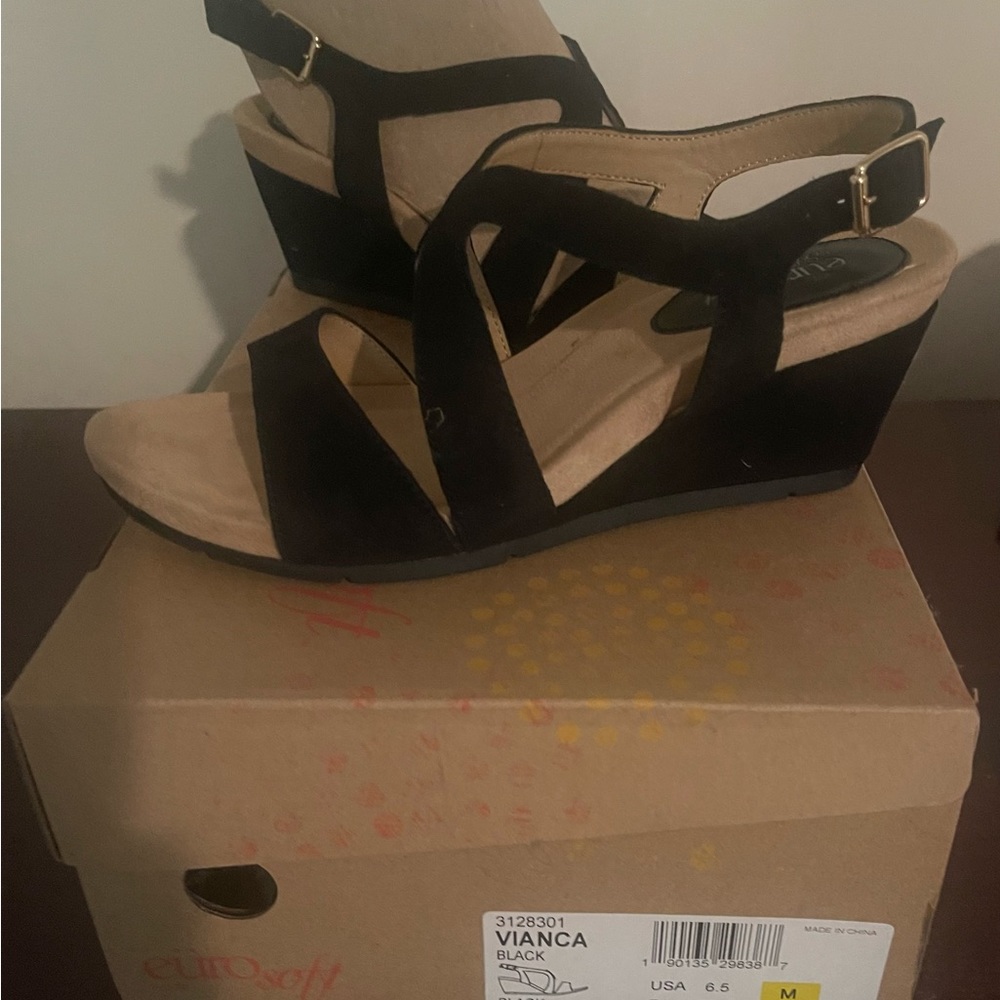 Wedge Sandal Black New